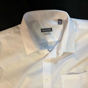 Van Heusen men’s white button down dress shirt. New with tags.
